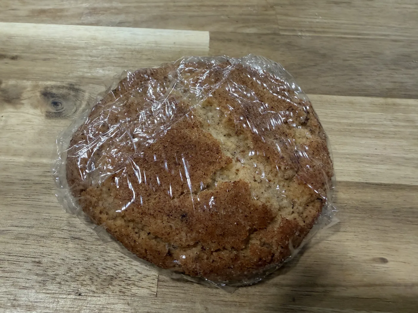 Snickerdoodle cookie wrapped for porch pickup